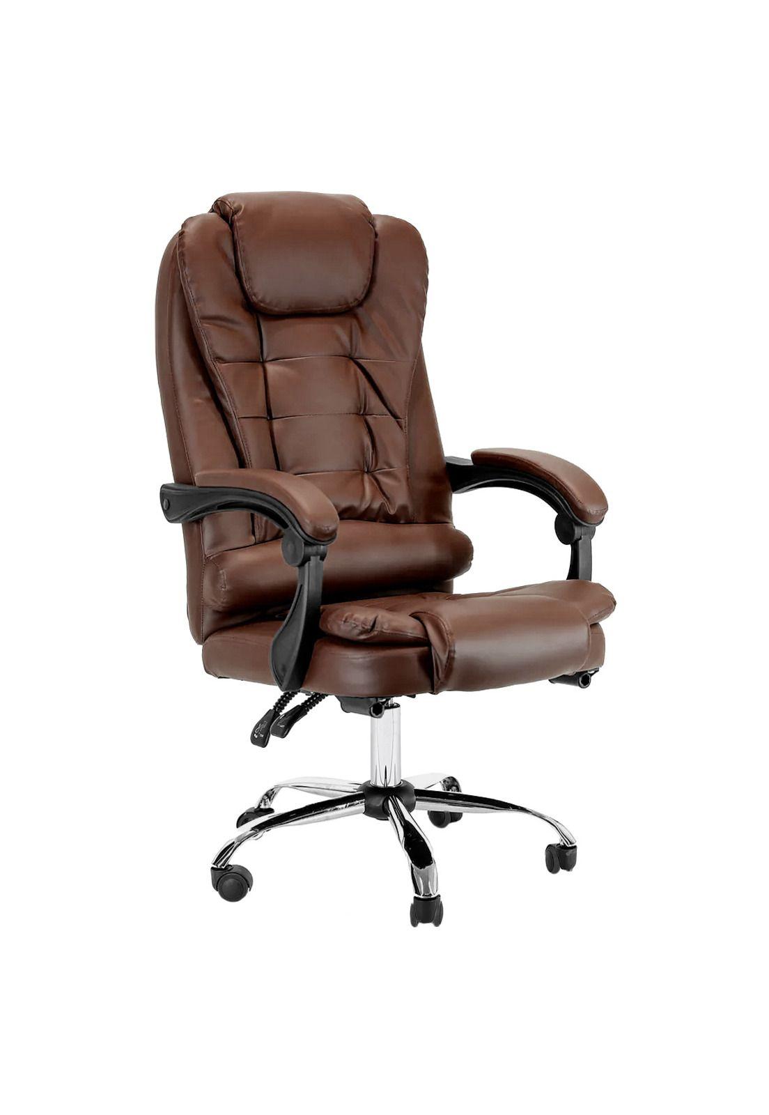 Silla de Oficina Empoli Reclinable Altura Ajustable Marrón-0