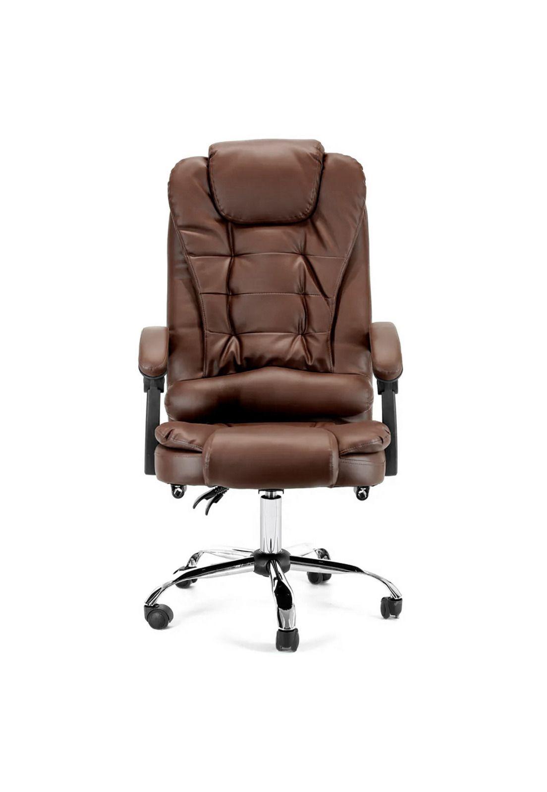 Silla de Oficina Empoli Reclinable Altura Ajustable Marrón-1