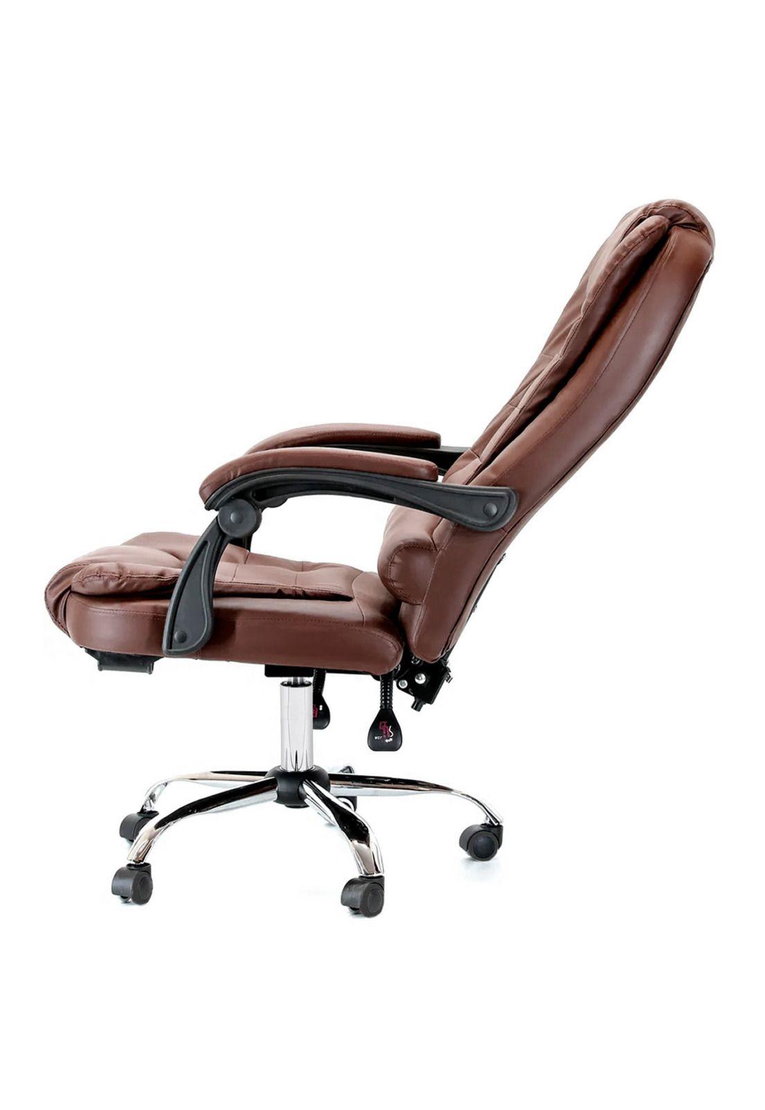 Silla de Oficina Empoli Reclinable Altura Ajustable Marrón-2