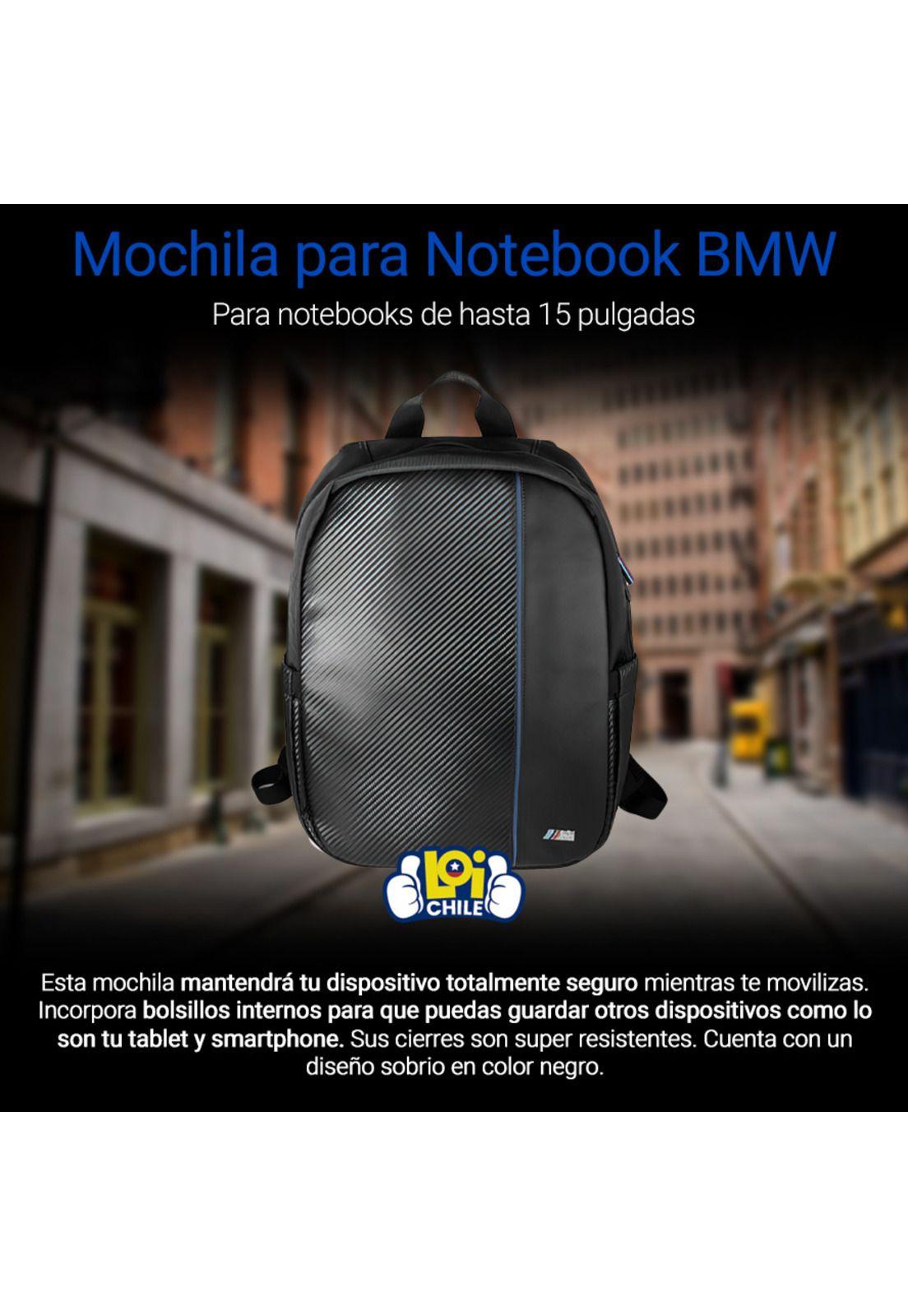 Mochila Para Notebook BMW Carbon & Pu Navie Stripe Original-1