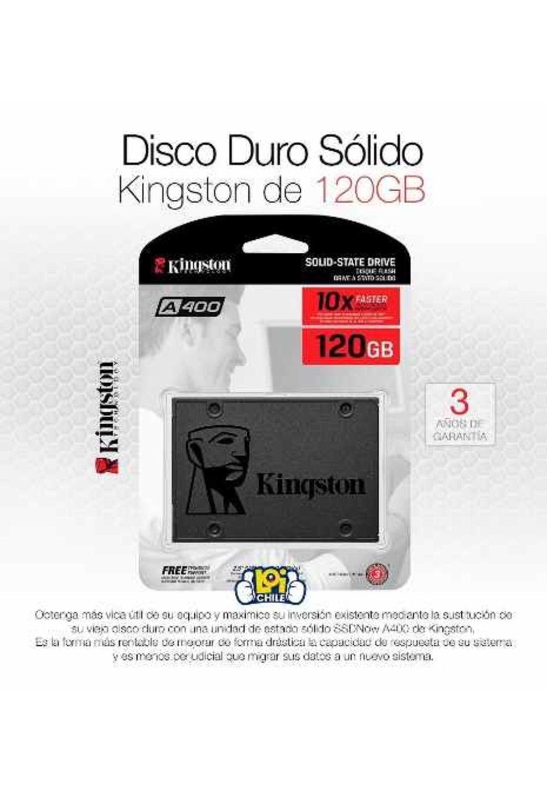 Disco Sólido Kingston 120gb Ssdnow A400 Loi Chile-1