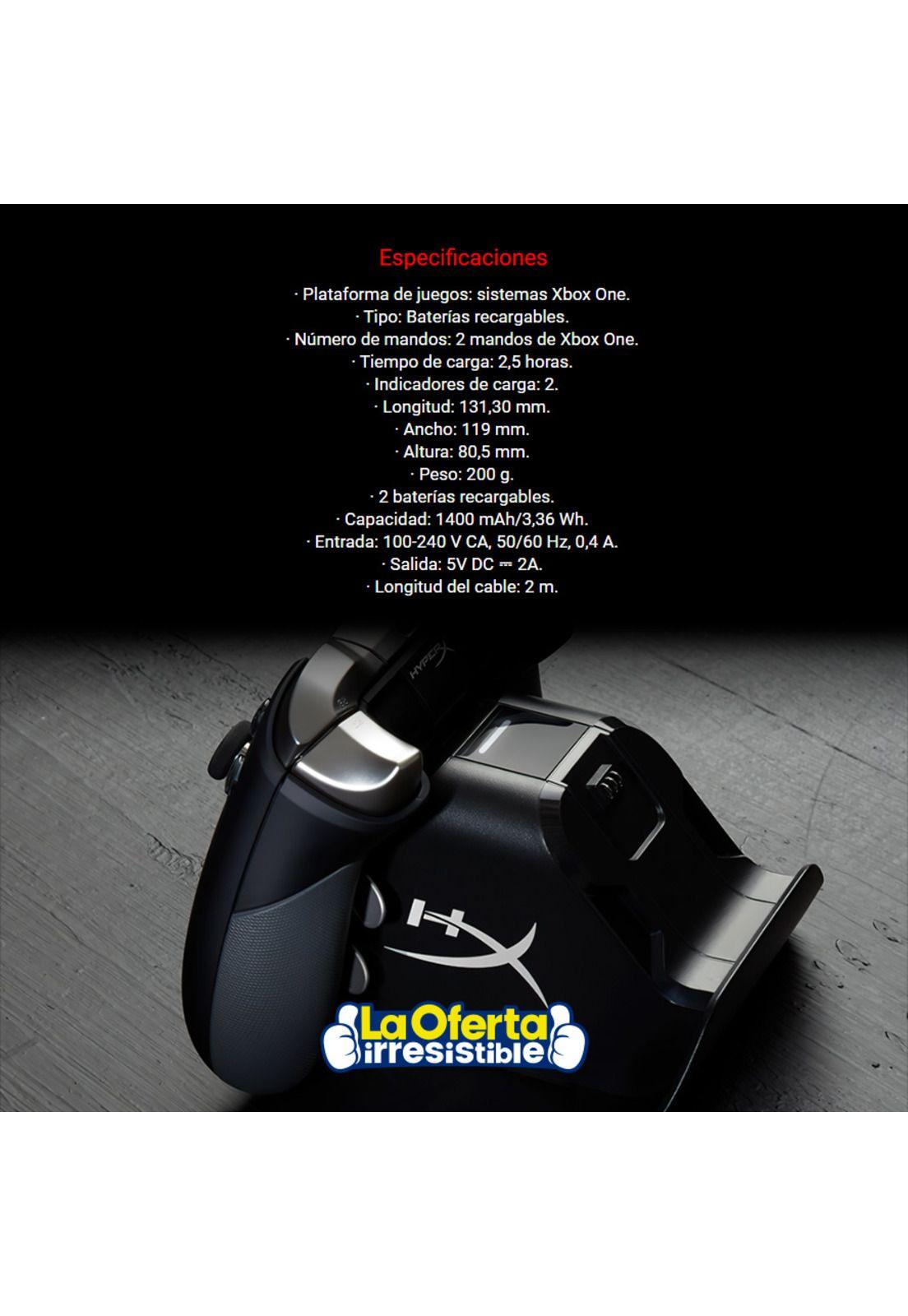 Cargador Hyperx Chargeplay Duo para controles Xbox One-4