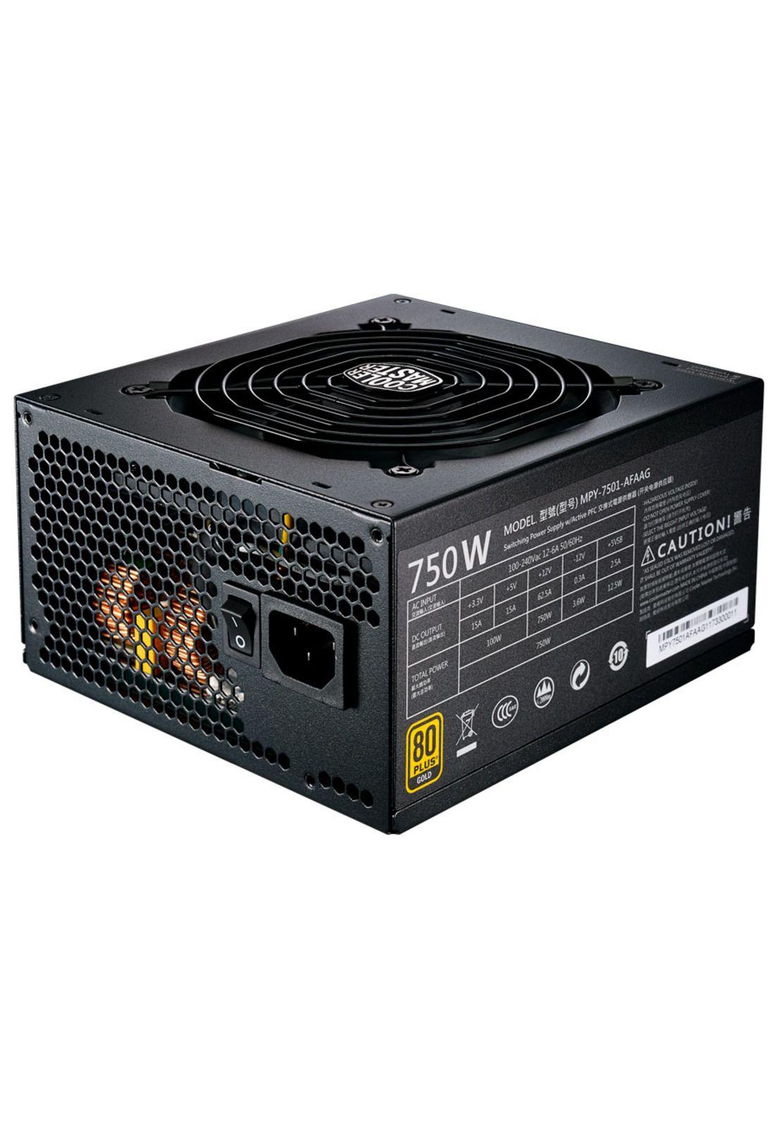 Fuente De Poder Cooler Master MWE Gold 750w Full Modular 80Plus-5
