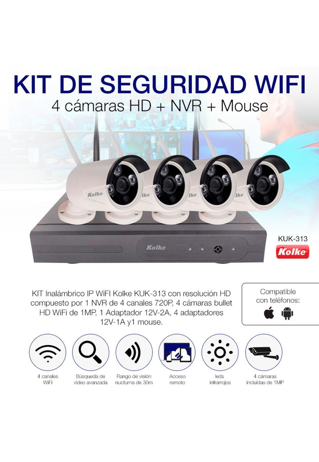 Kit De Seguridad 4 Cámaras Inalámbricas Dvr HD WIFI Loi-1