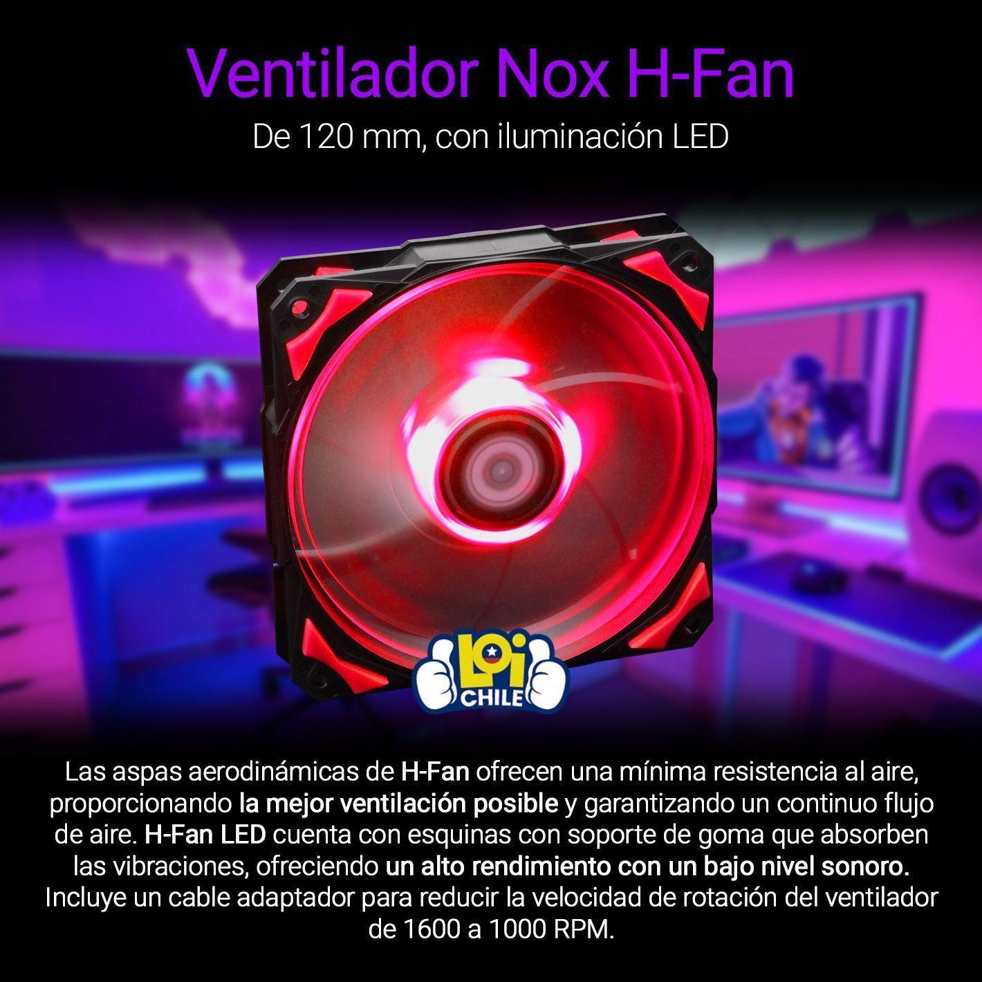 Ventilador Para Caja PC NOX Hfan 120cm Led-1