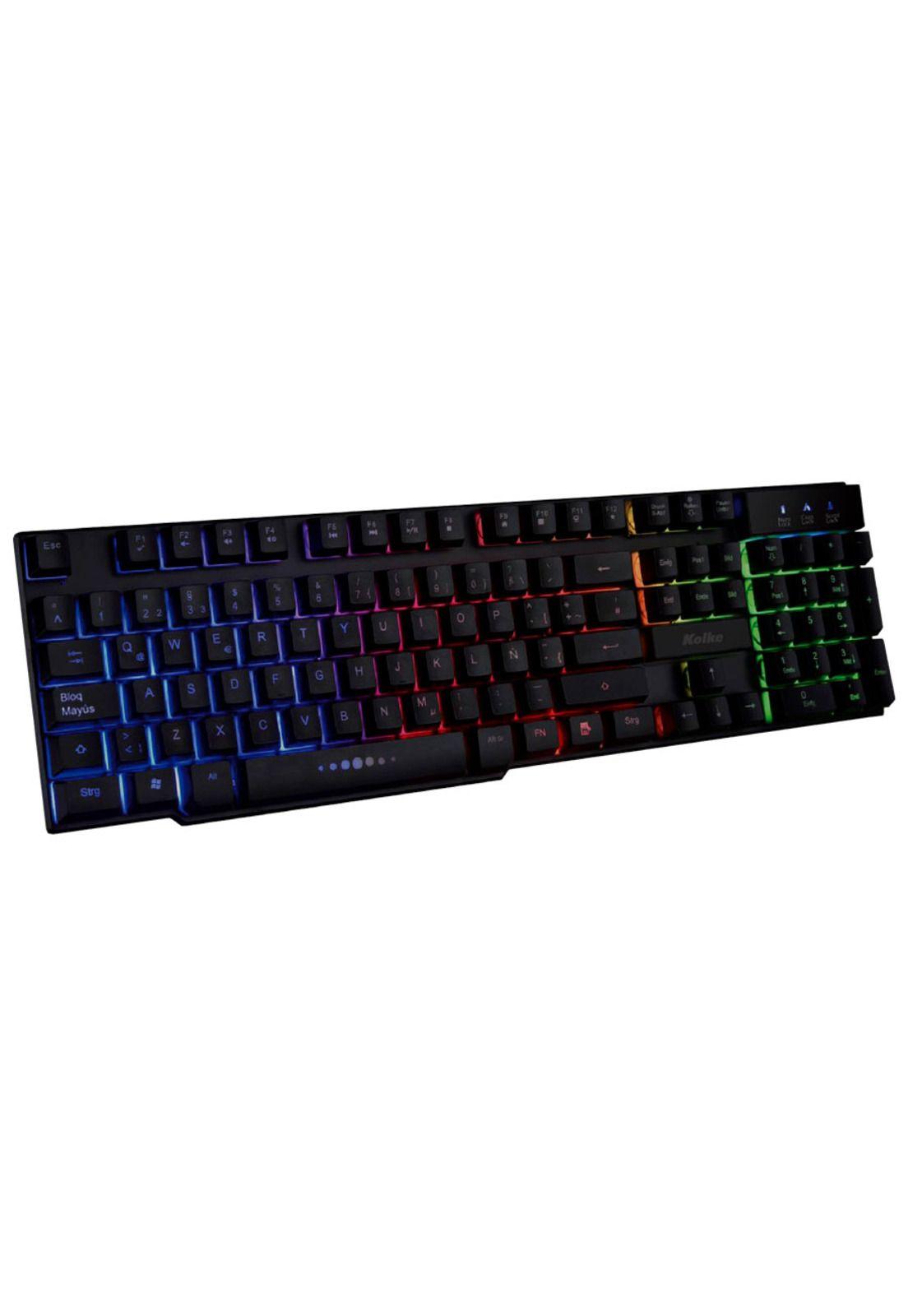 Teclado Kolke Gamer Simil Mecánico Con Luces Led Ket-1203-3