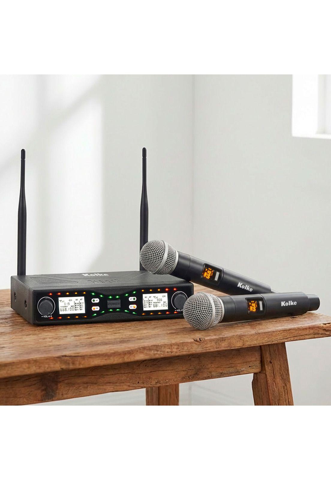 Set de 2 Micrófonos UHF Inalámbricos con Receptor XLR y MIX-5