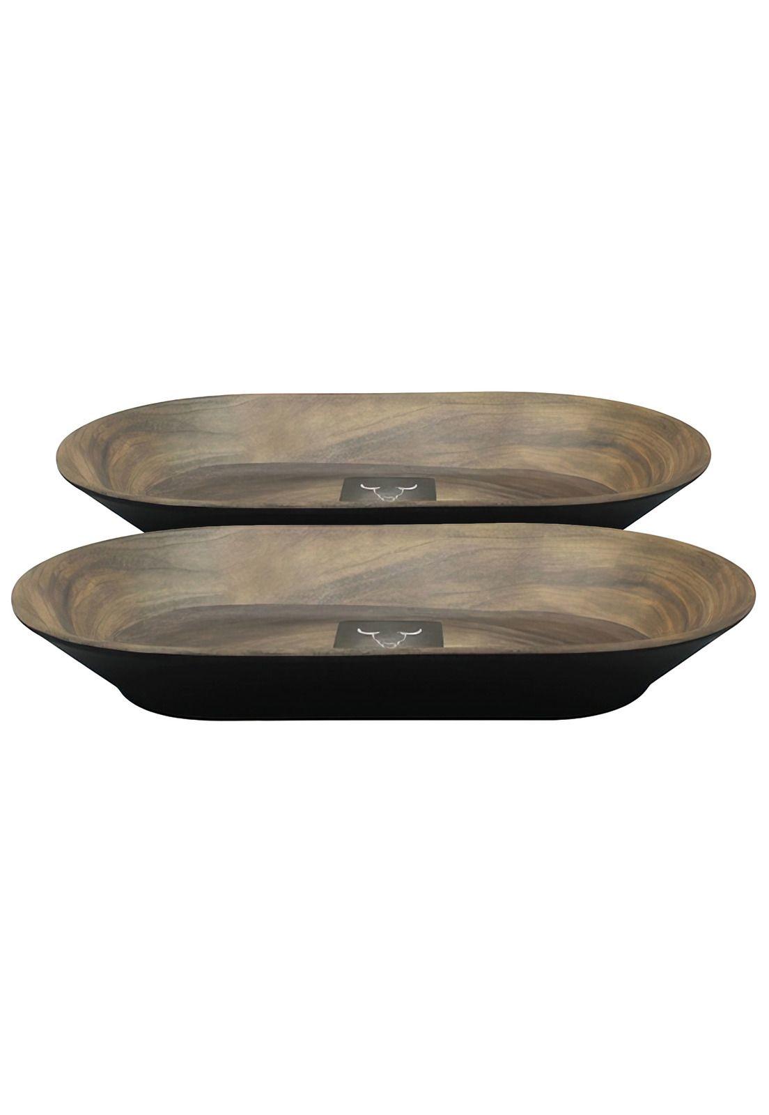 Set de 2 Fuentes Ovaladas Bamboo Wayu Pequeño 7.5'-0