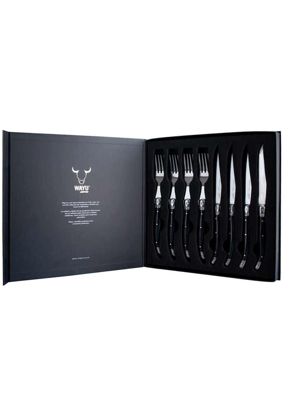 Set de Cubiertos Premium Wayu Black 8 Piezas-0