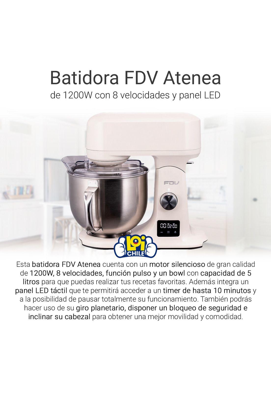 Batidora de Pie FDV Atenea Beige 8 Velocidades y Panel LCD-1