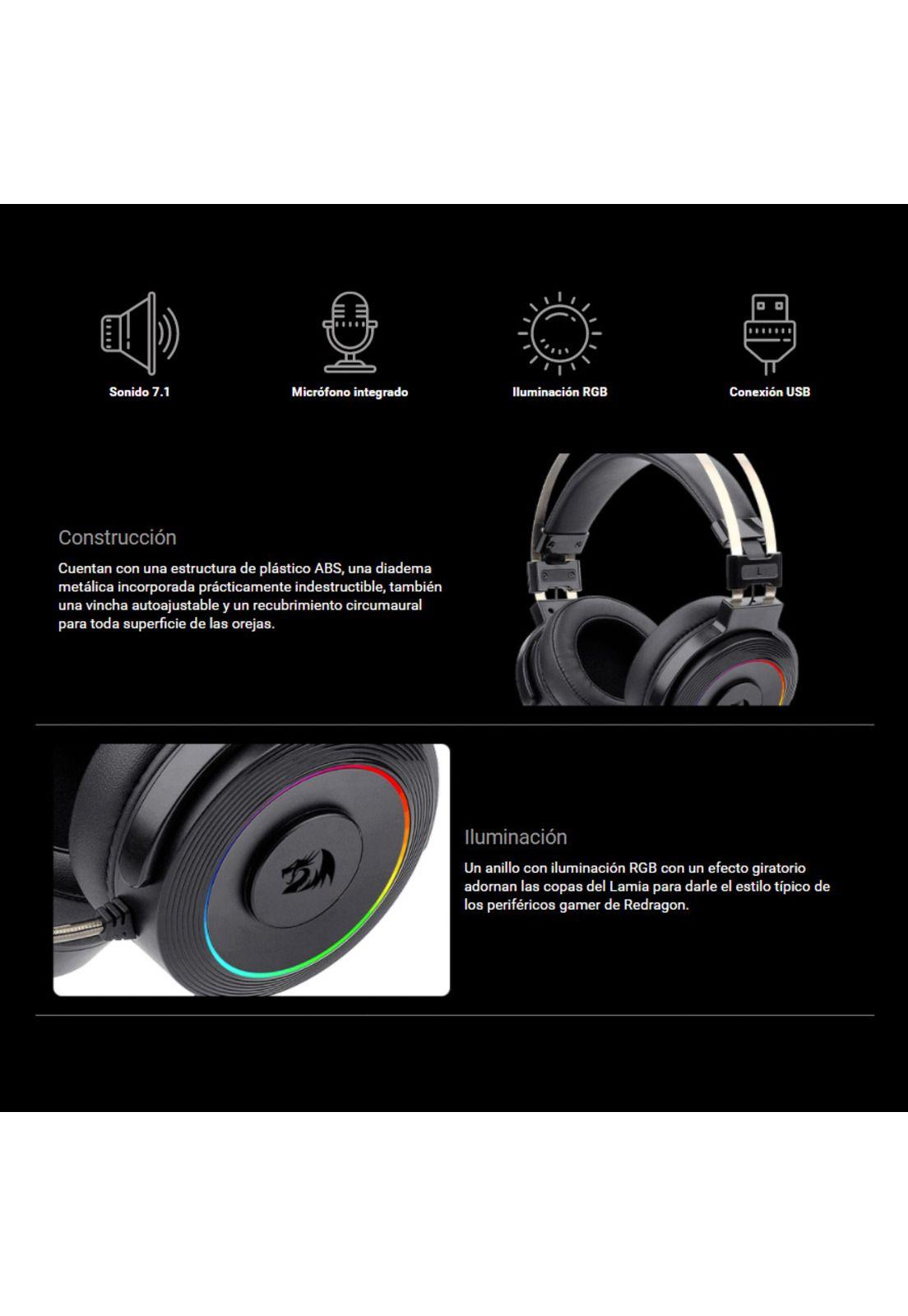 Audifonos Gamer Redragon Lamia H320 Rgb-2