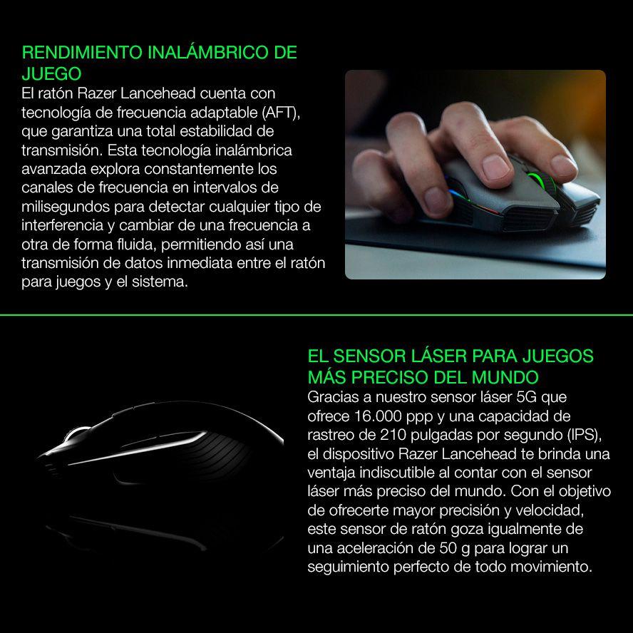 Mouse Gamer Razer Lancehead Inalámbrico Ambidiestro Chroma 16,000 DPI-2