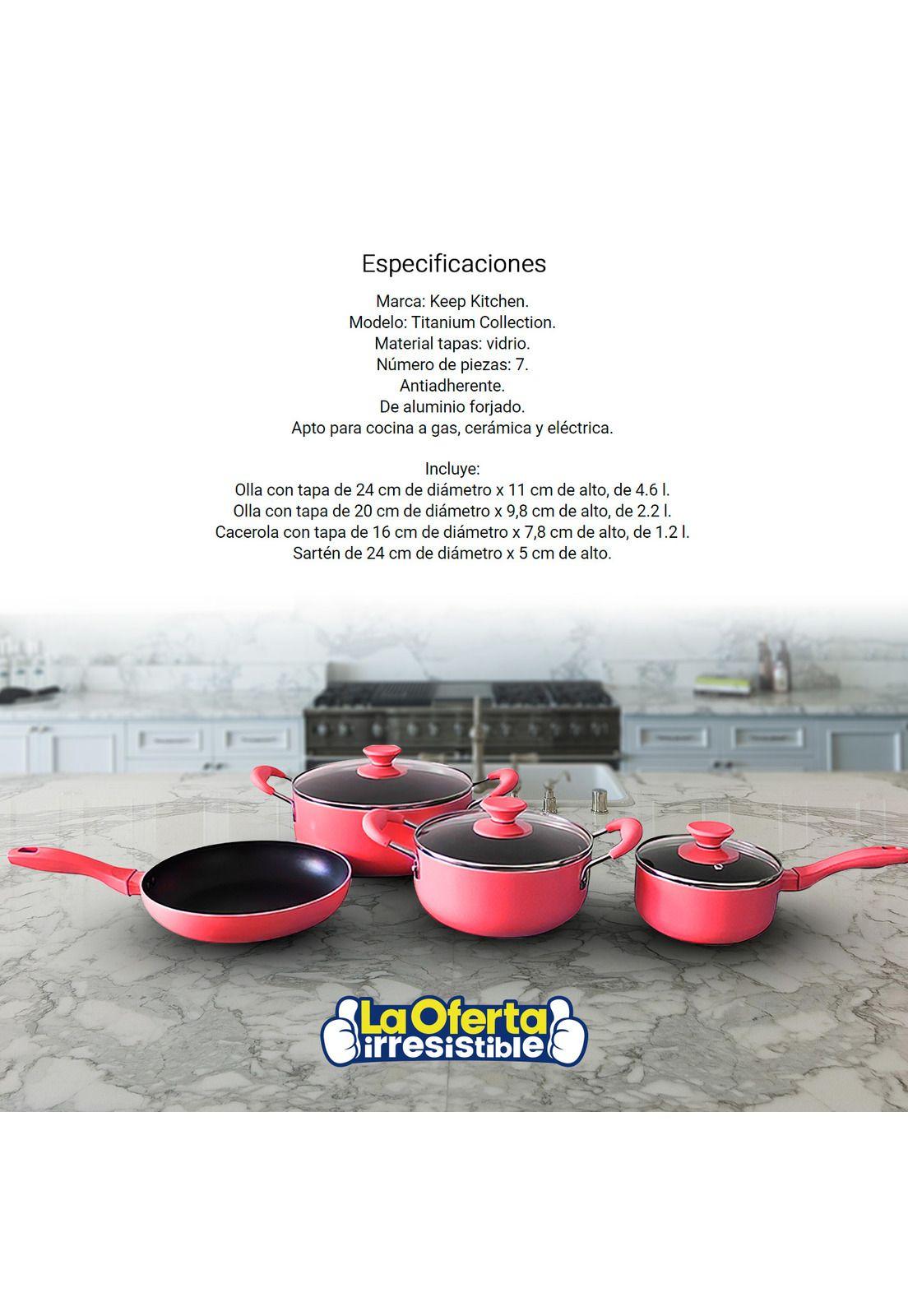 Bateria Cocina Keep 7 Piezas Titanium-2