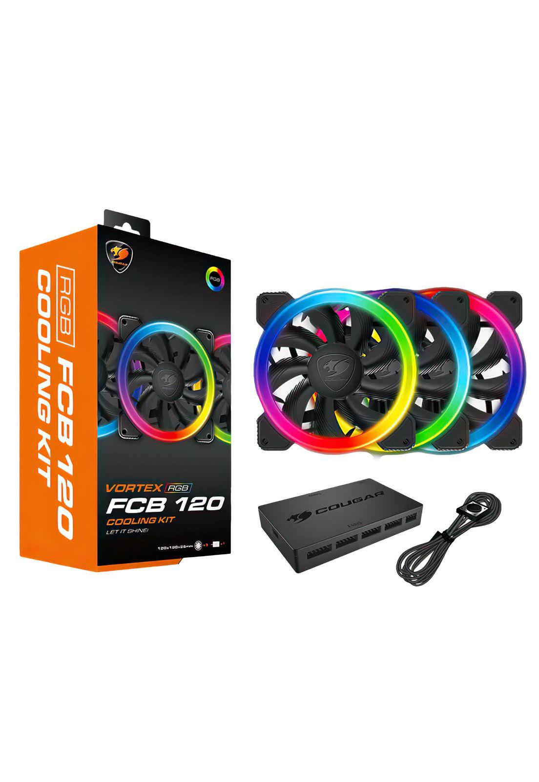 Kit Ventiladores Cougar Vortex Fcb 120mm Rgb-0