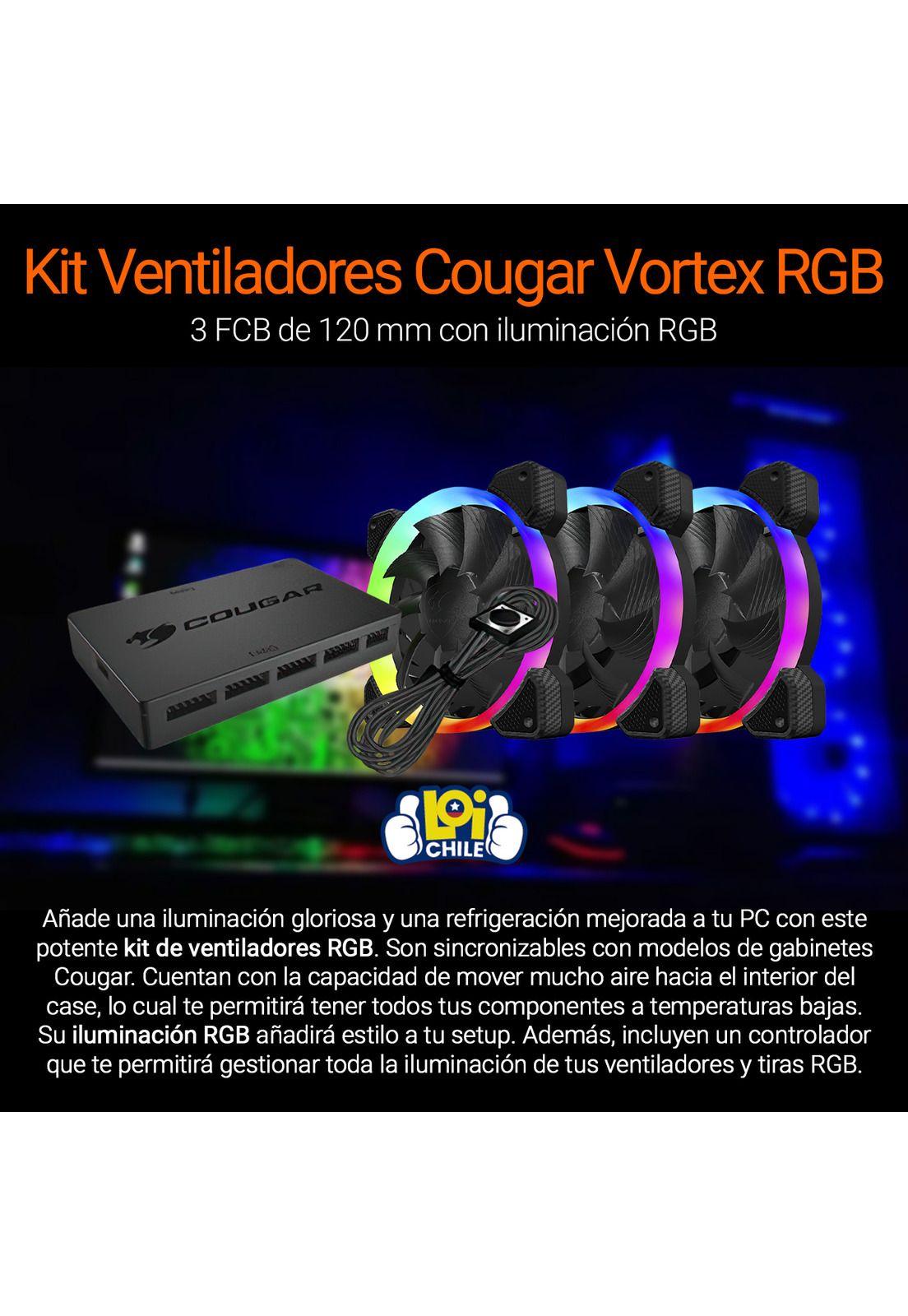 Kit Ventiladores Cougar Vortex Fcb 120mm Rgb-1