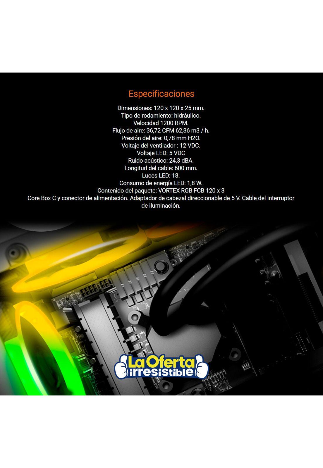 Kit Ventiladores Cougar Vortex Fcb 120mm Rgb-4