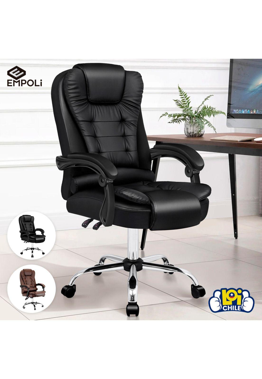 Silla de Oficina Empoli Reclinable Altura Ajustable Negro-3