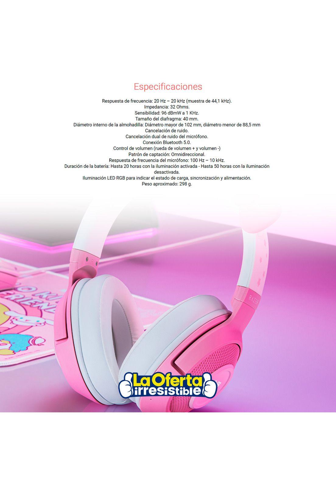 Audífonos Gamer Razer Kraken Hello Kitty & Friends-2