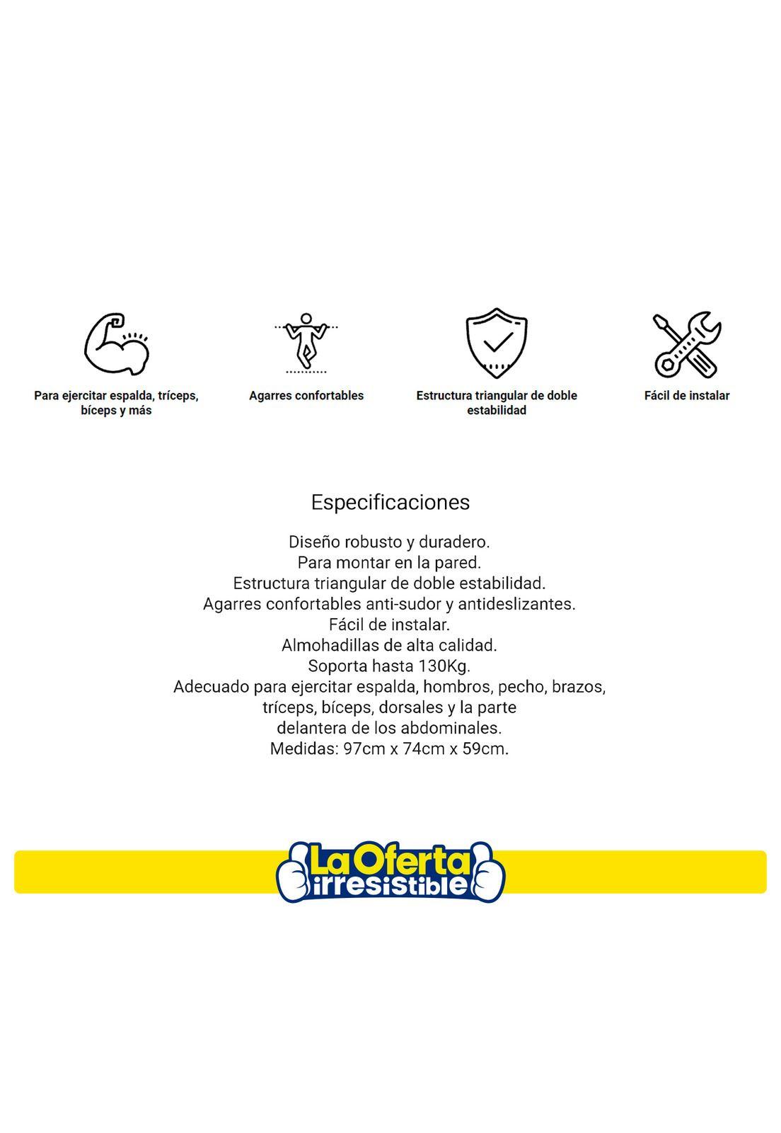 Barra de Ejercicios Multifuncional Nappo Dominadas Triceps Abdominales-5