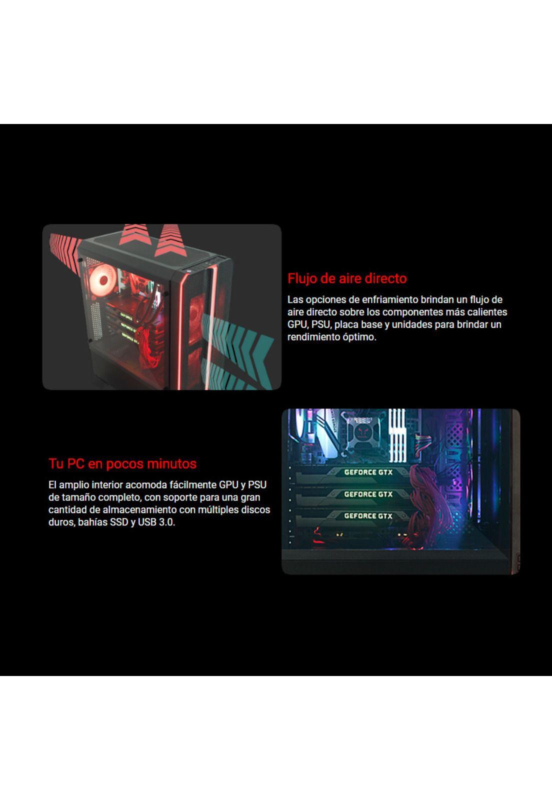 Gabinete Gamer Riotoro CR1288TG Full Tower RGB Vidrio Templado-3