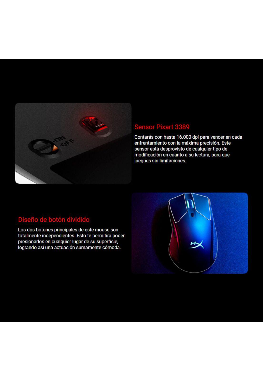 Mouse Gamer Inalambrico HyperX Pulsefire Dart-3