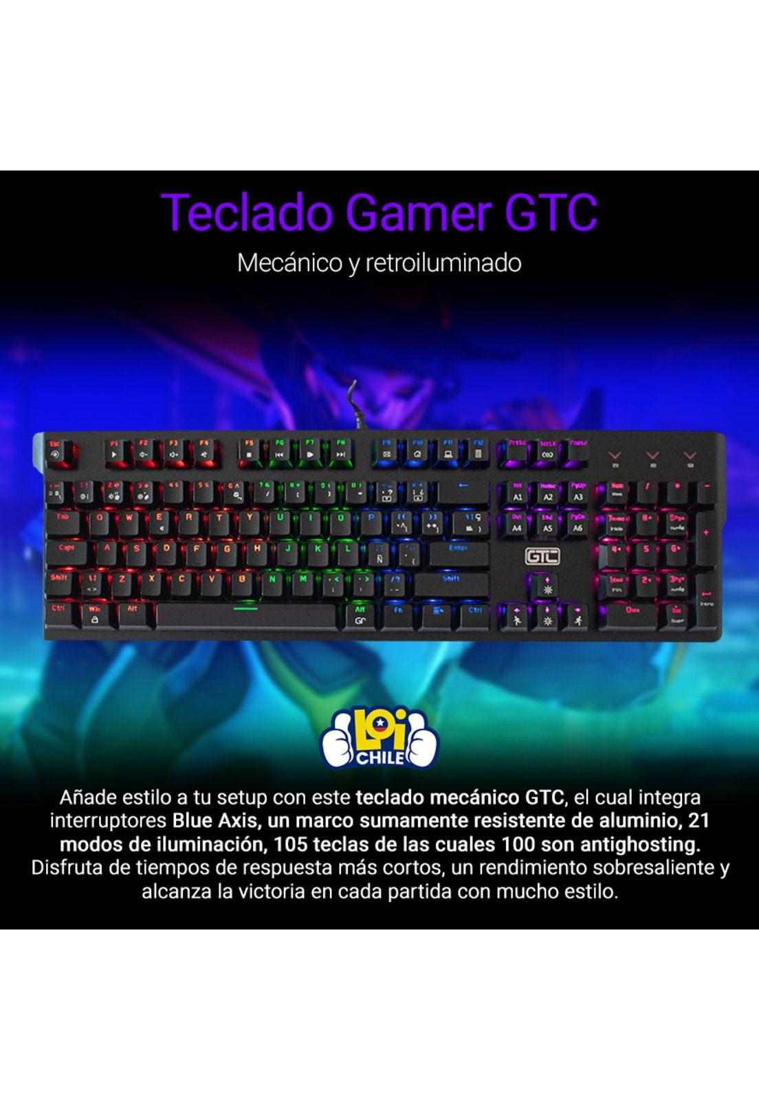 Teclado GTC Gamer Mecanico RGB KGG-007-1