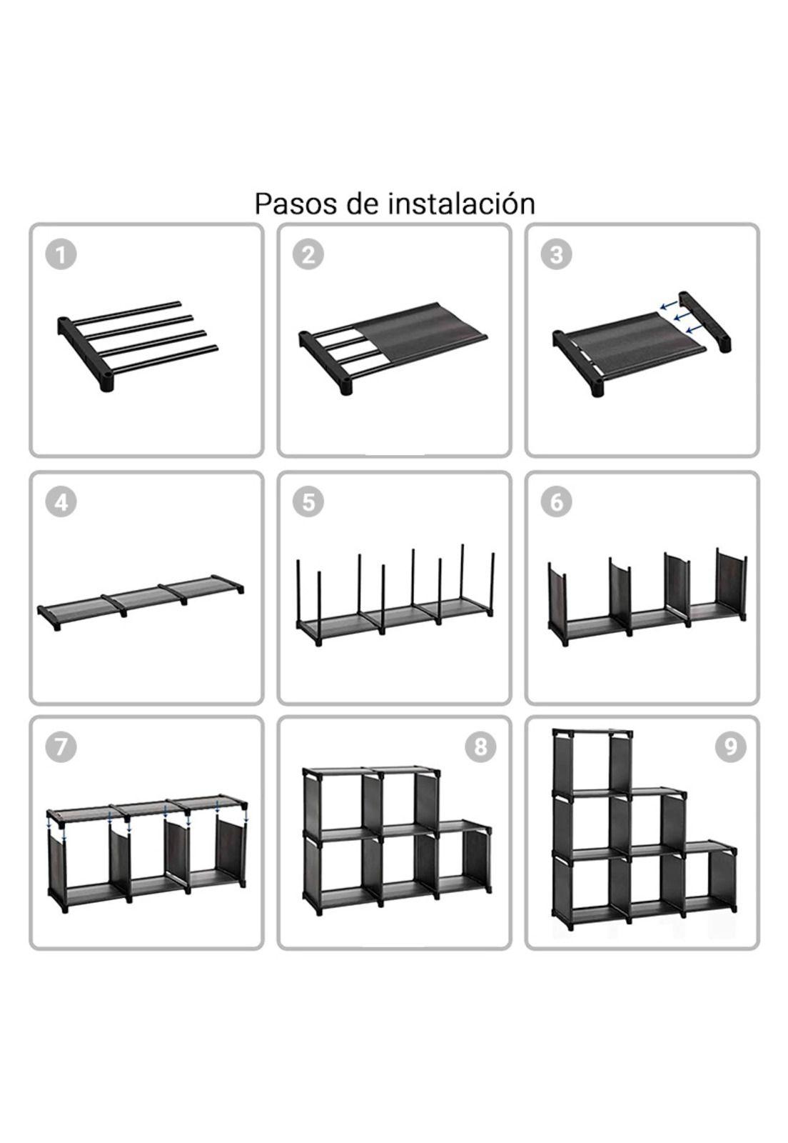 Estantería Multiuso DecoTeam 12 Compartimientos 130x42x170-2