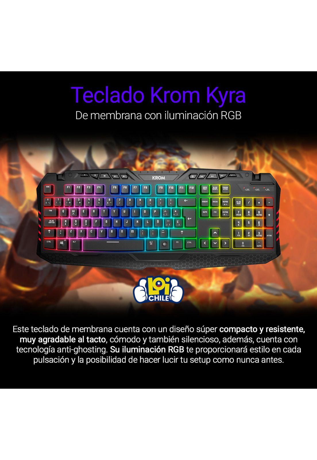 Teclado Gamer Krom Kyra RGB-1