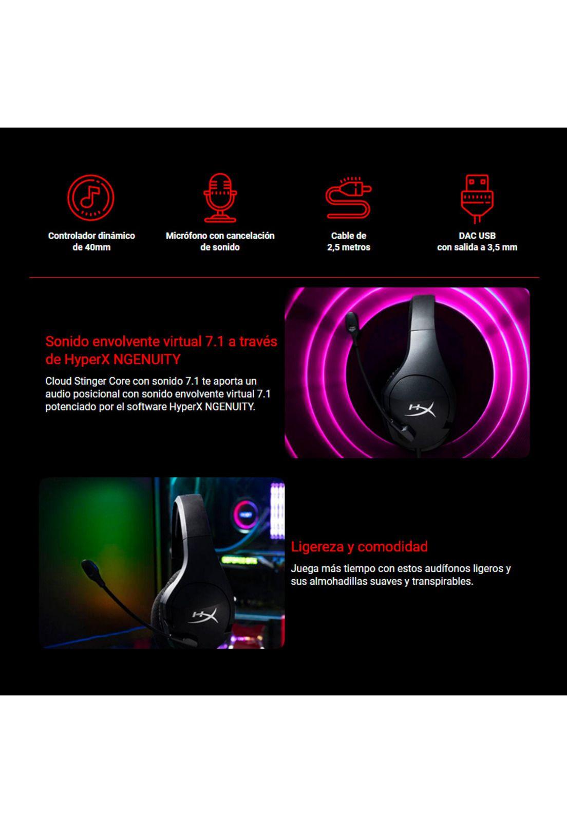 Audifonos Gamer Inalámbricos HyperX Cloud Stinger-2