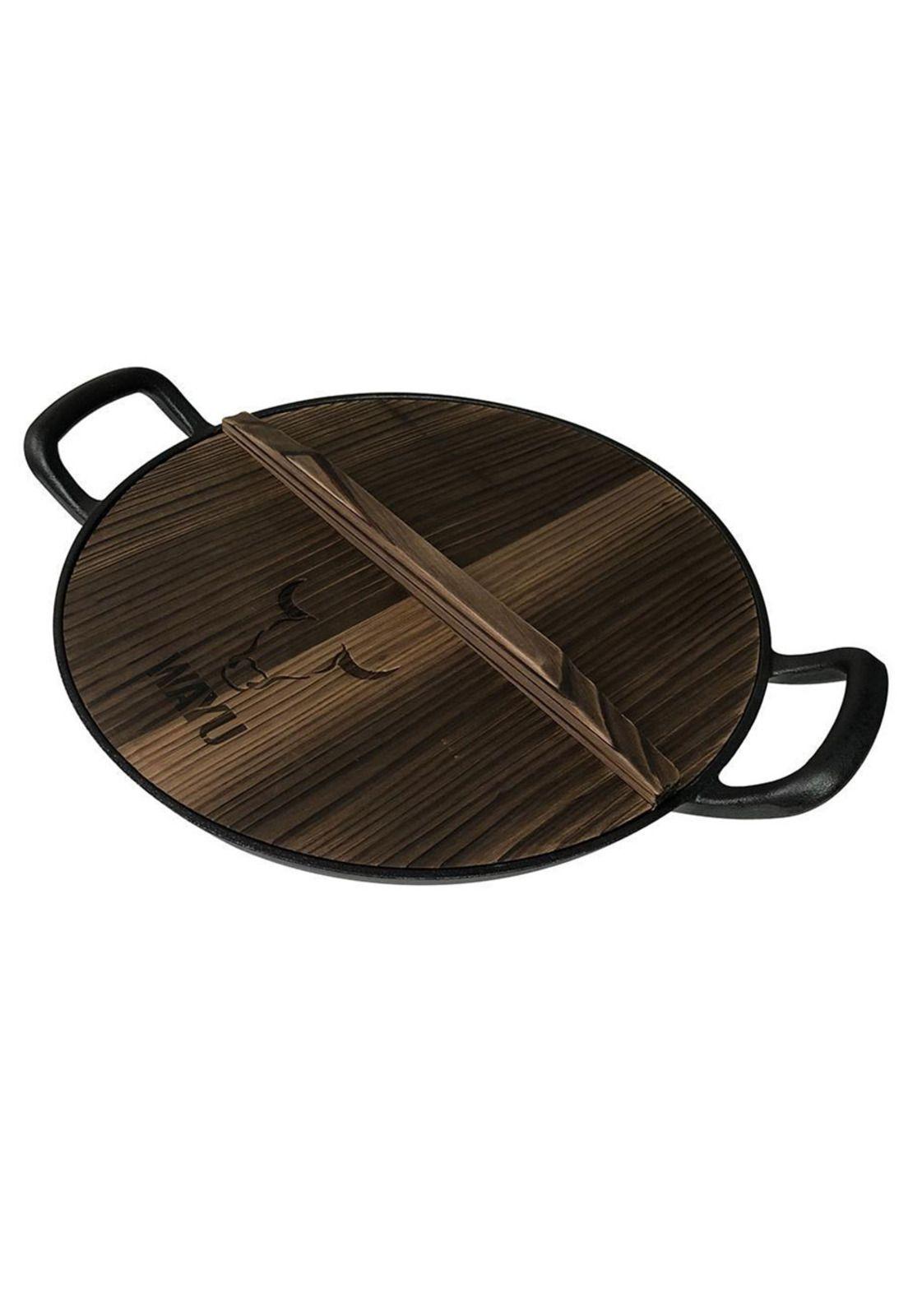 Wok Con Tapa Wayu De Hierro Forjado 32 Cm-3
