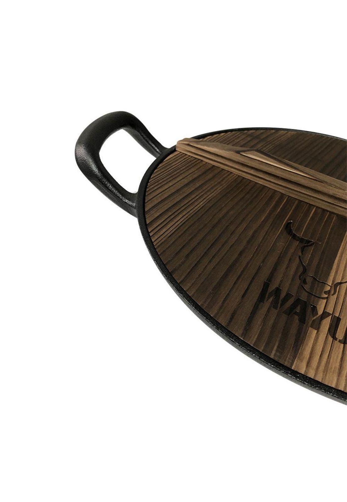 Wok Con Tapa Wayu De Hierro Forjado 32 Cm-4
