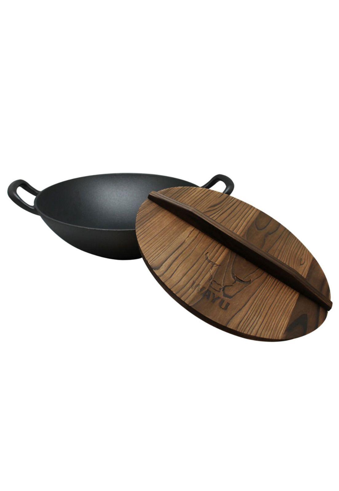 Wok Con Tapa Wayu De Hierro Forjado 32 Cm-5