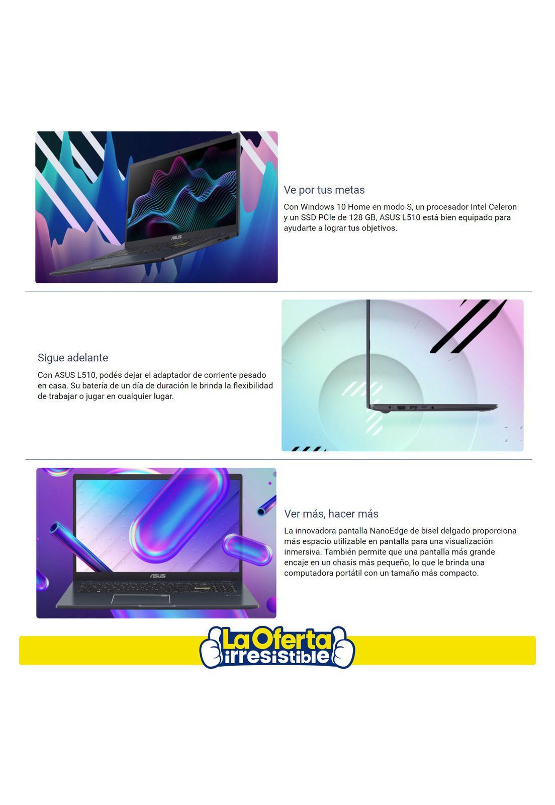 Notebook ASUS Intel N4020 4GB 128GB 15.6' FHD-3