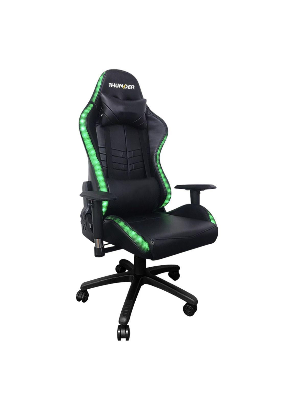 Silla Con Luz RGB Empoli Negra-2