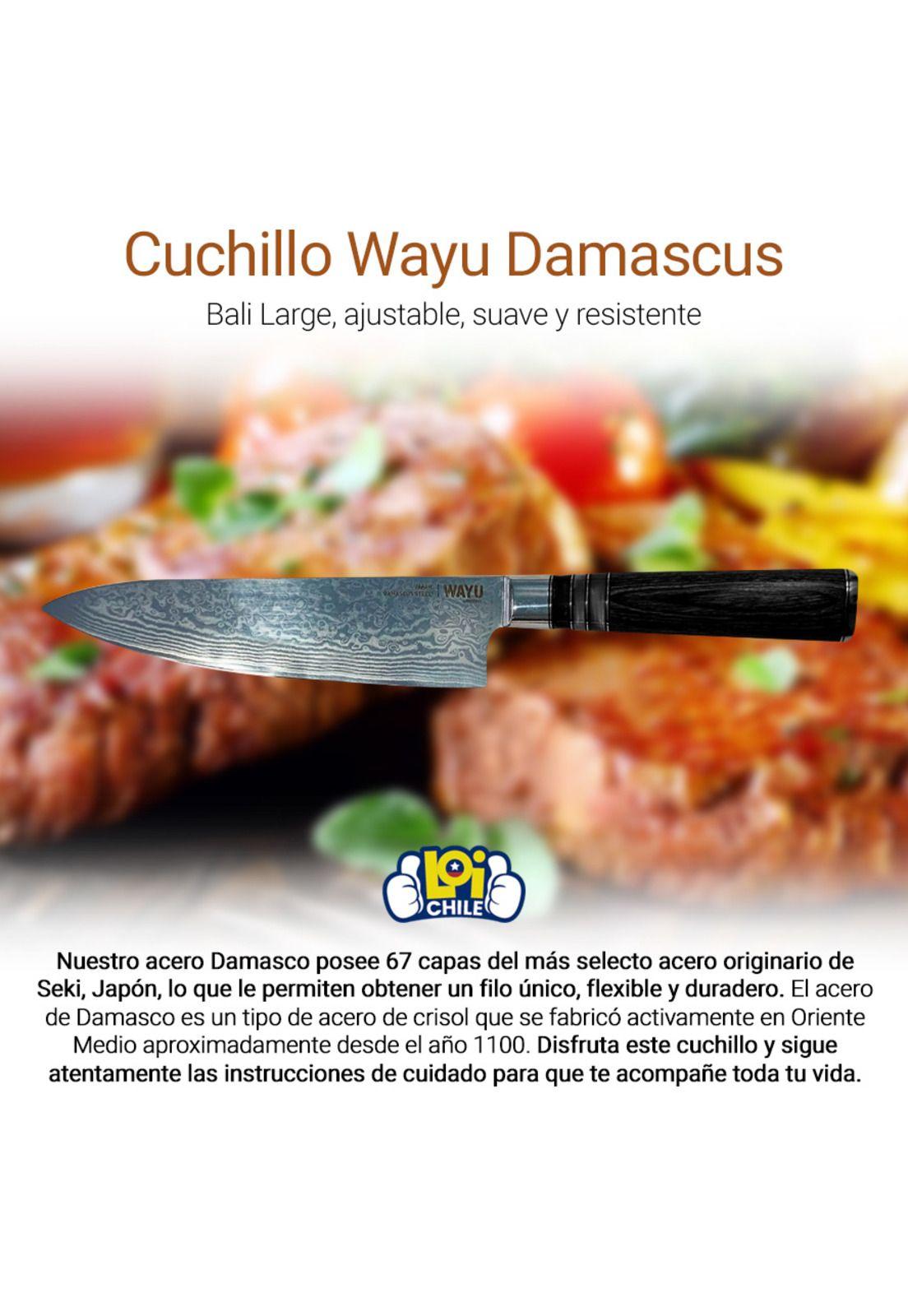 Cuchillo Wayu Damascus Brown-1