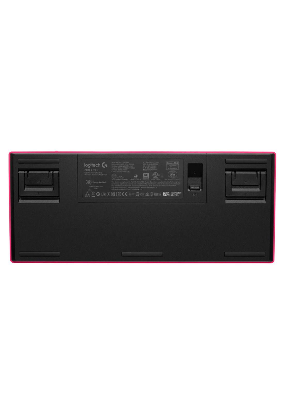 Teclado Logitech G Pro X TKL Lightspeed Inalámbrico Magenta-3