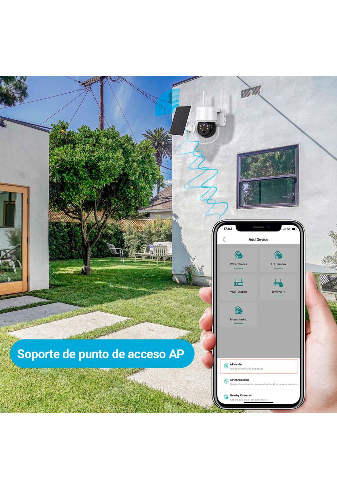 Cámara de Seguridad Inalámbrica Kolke 4MP Solar y Batería-4