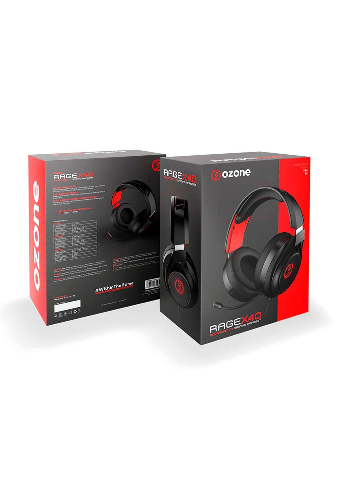 Audífonos Gamer Ozone Rage X40 Sonido 7.1-7