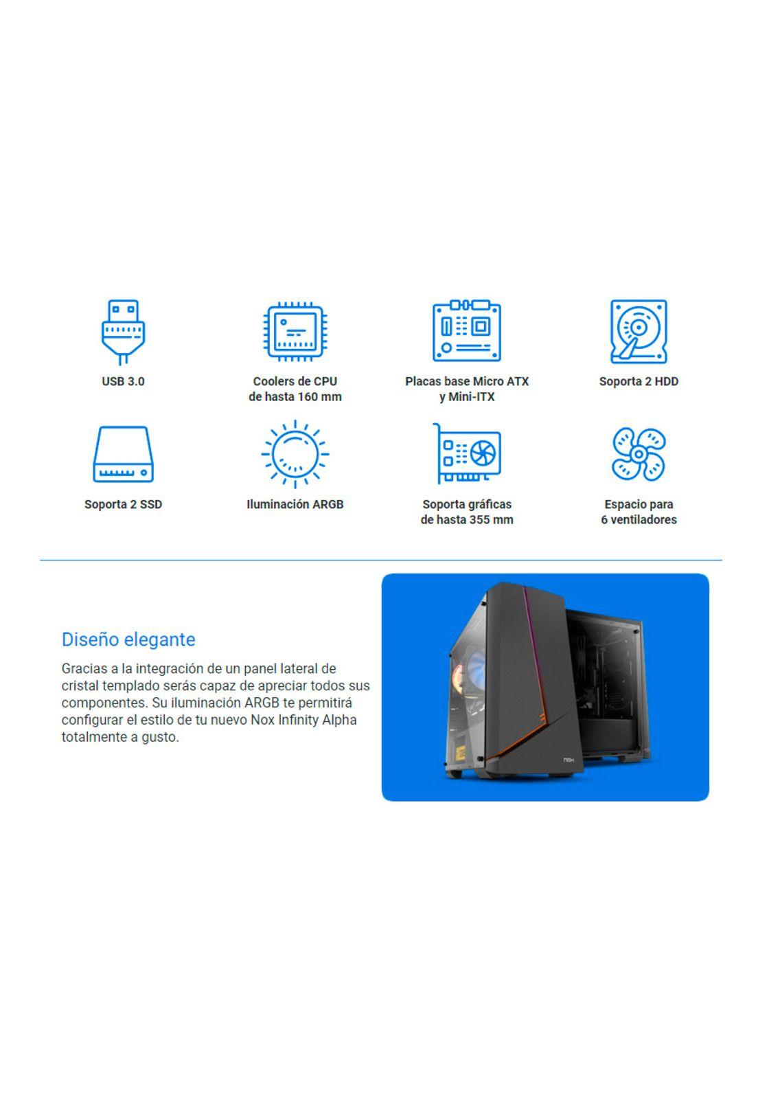 Gabinete Gamer Nox Infinity Alpha ARGB-2