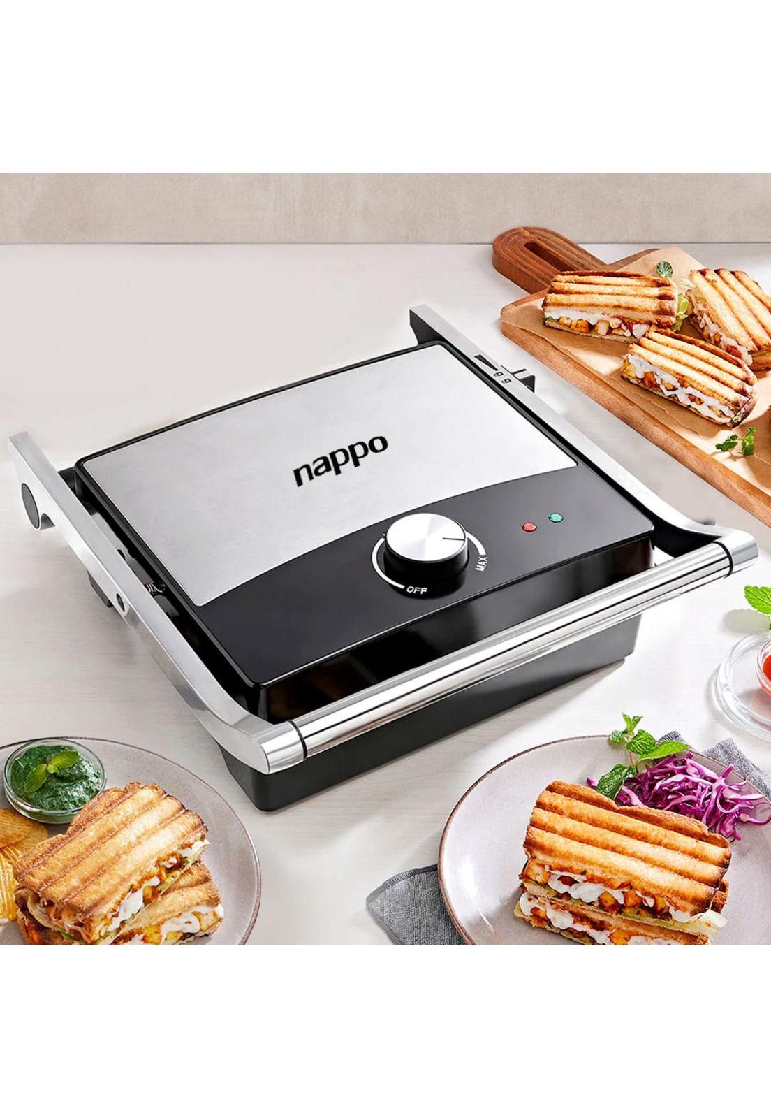 Sandwichera Eléctrica Grill Nappo Tostadora XL 4 Panes 2000w-7