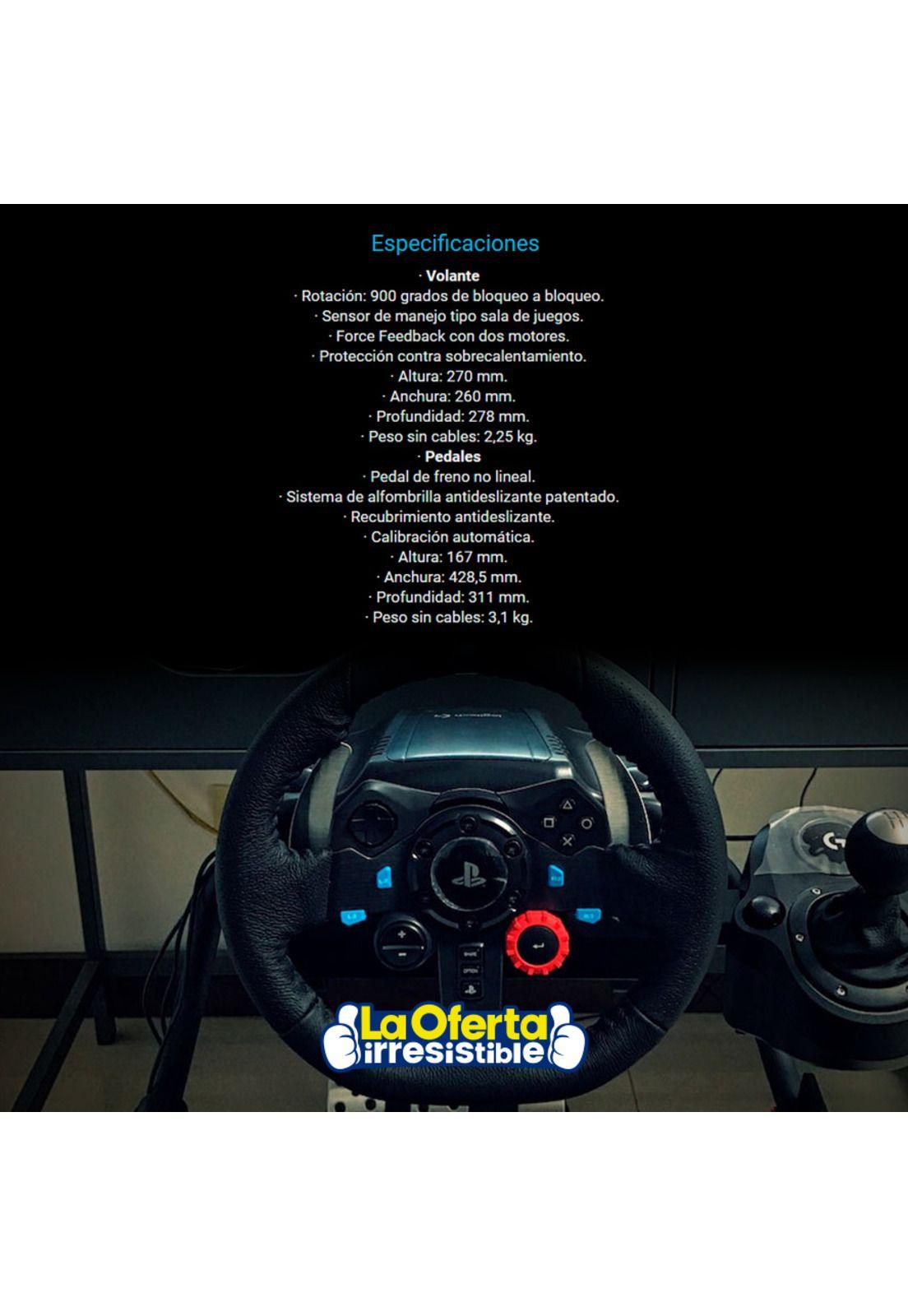 Volante y Pedales Gamer Logitech G29 PS3 PS4 PC-4