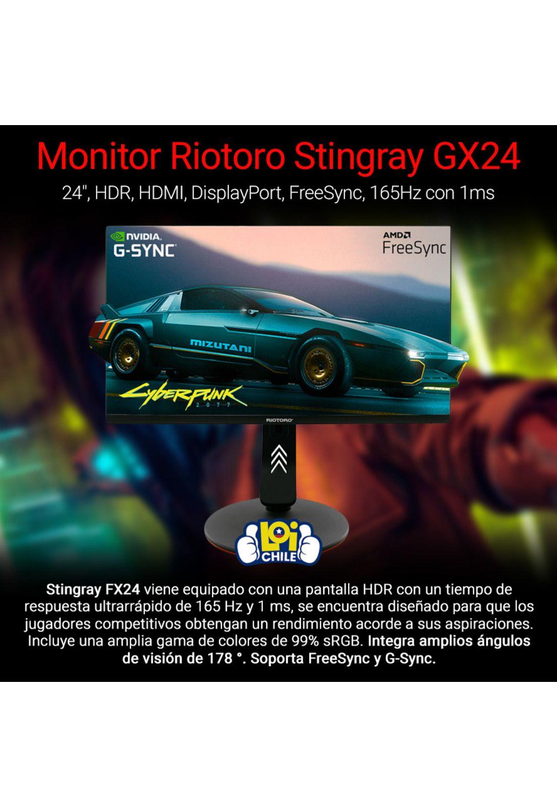Monitor Gamer Riotoro Stingray FX24 24' 165Hz 1ms Base Giratoria-1