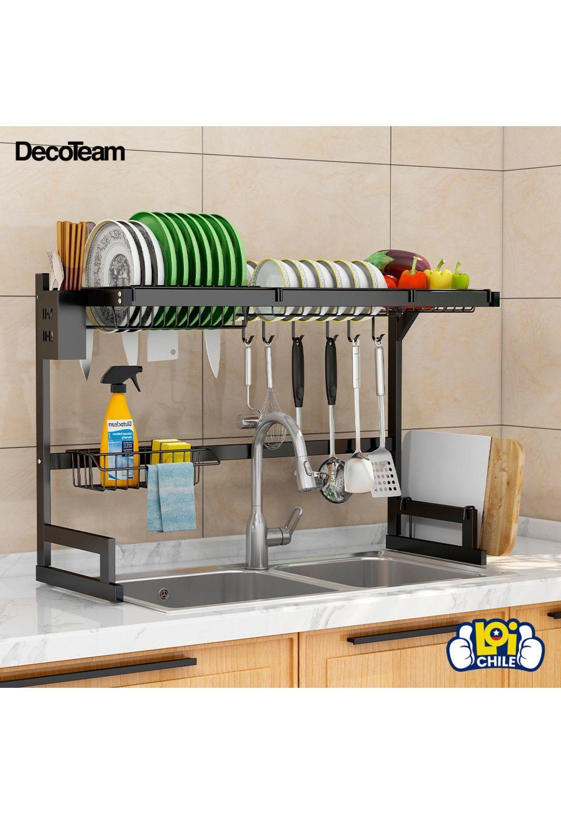 Secaplatos Escurridor de Loza Decoteam 2 Niveles Acero Inox-3