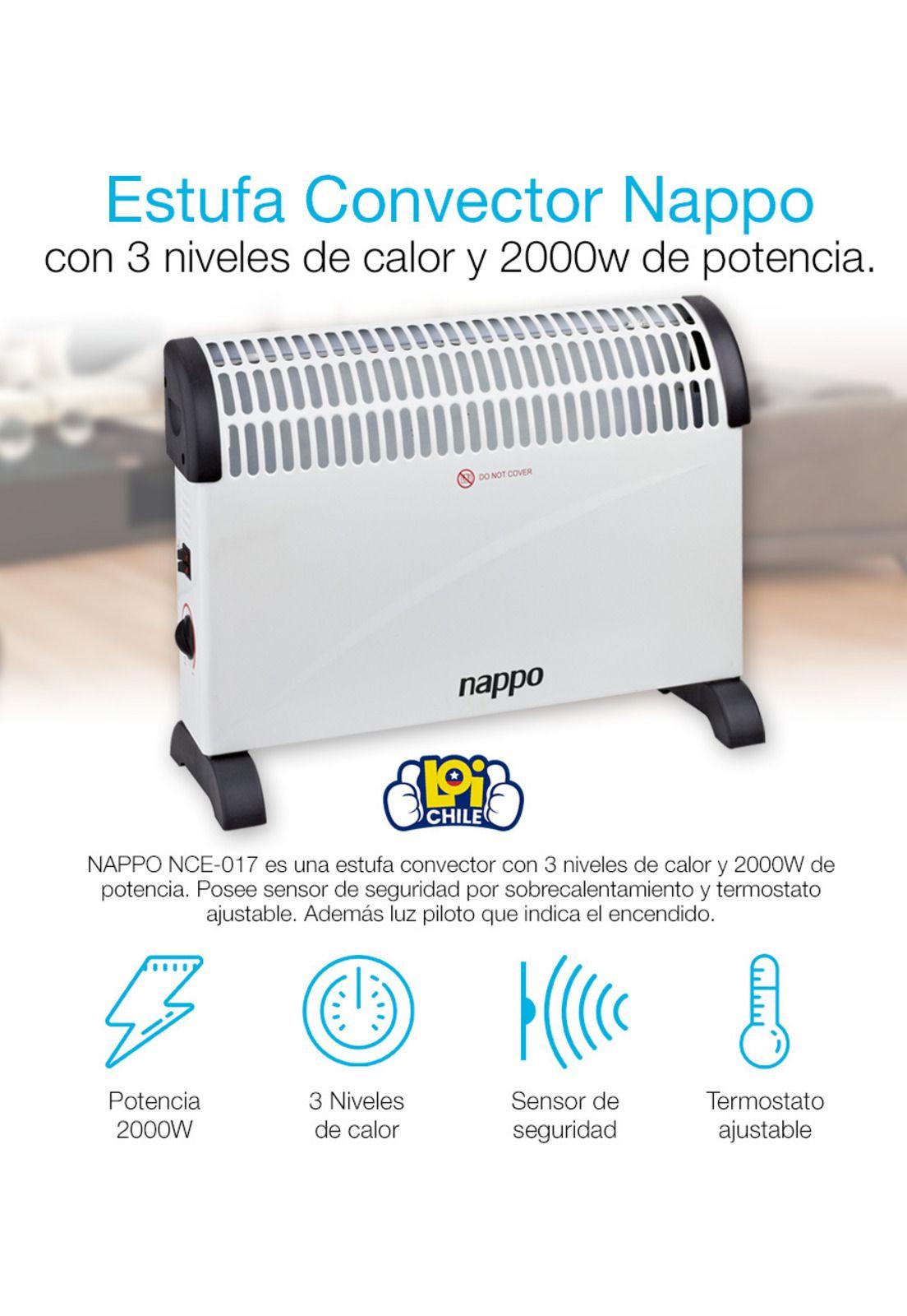 Calefactor Convector Nappo 2000w Termostato Garantia Loi-1