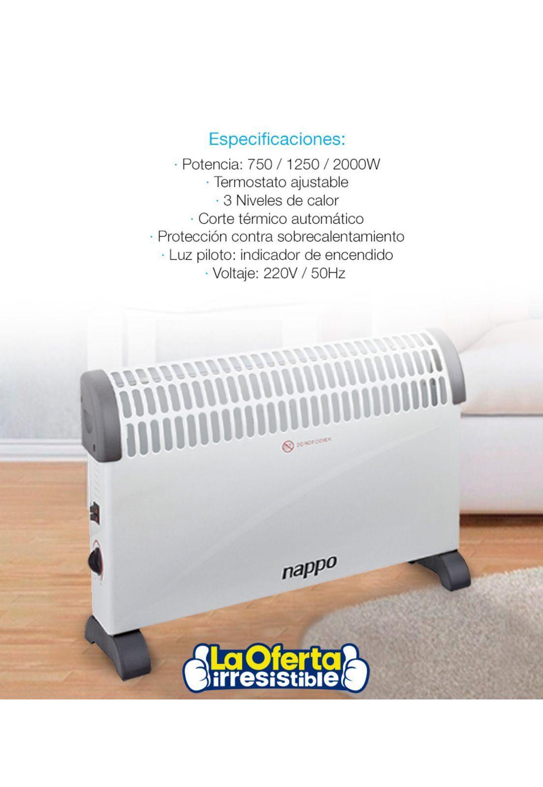 Calefactor Convector Nappo 2000w Termostato Garantia Loi-2