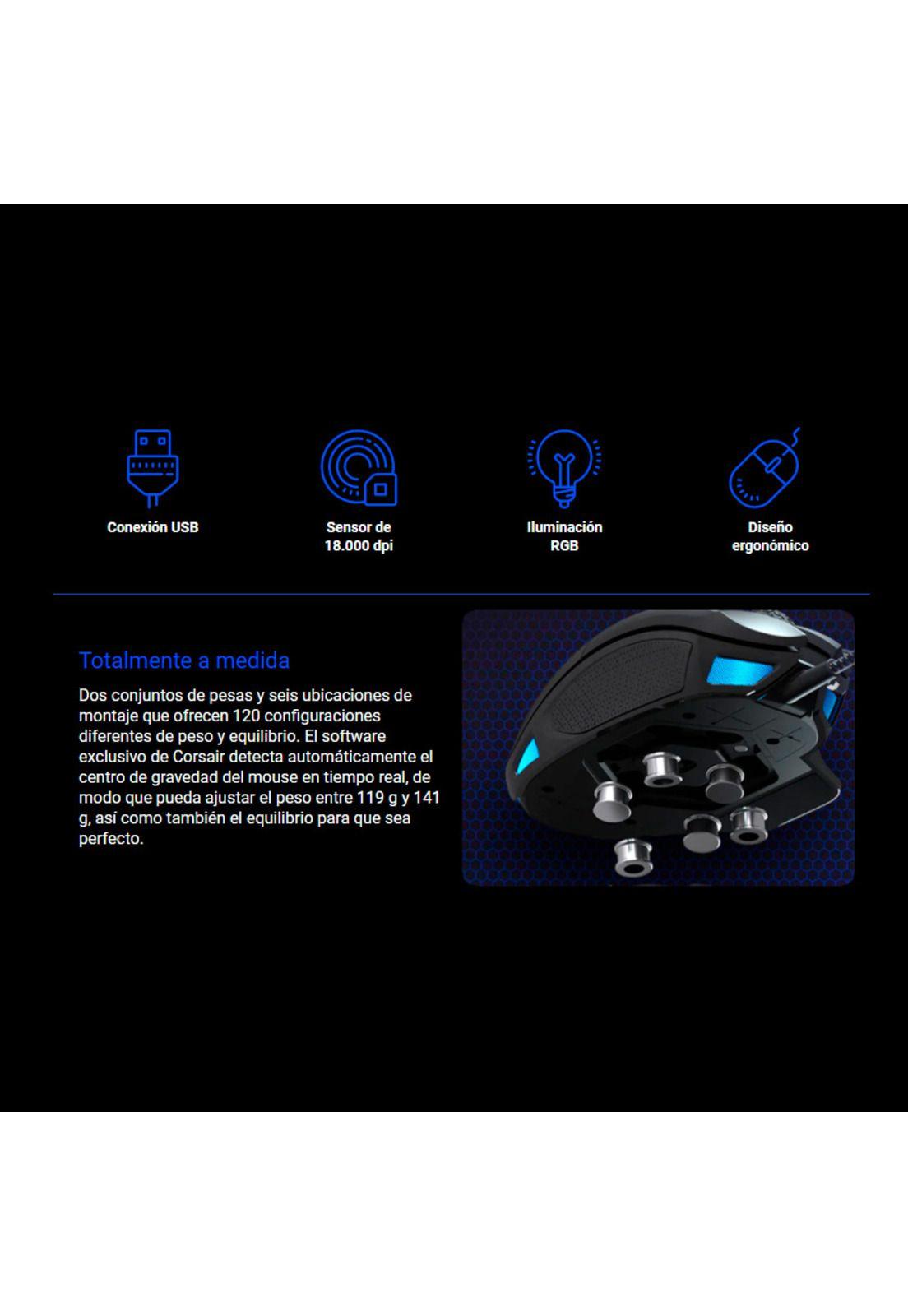 Mouse Gamer Corsair Nightsword  RGB Tunable FPS/MOBA-2