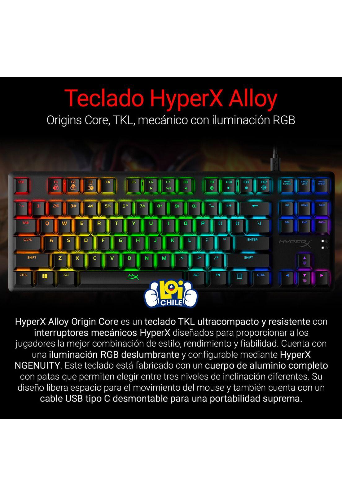 Teclado Gamer Mecanico HyperX Alloy Origins Core-1