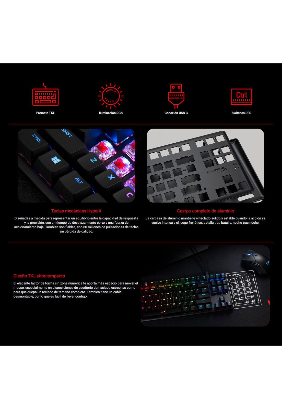 Teclado Gamer Mecanico HyperX Alloy Origins Core-2