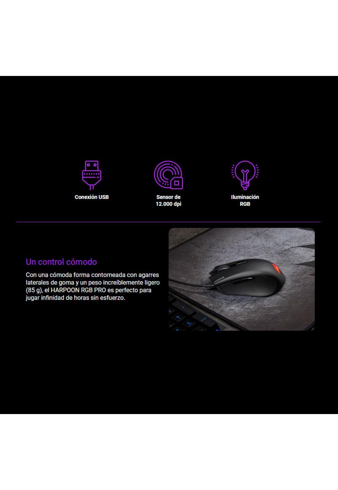 Mouse Gamer Corsair Harpoon Pro RGB 12.000 DPI-2