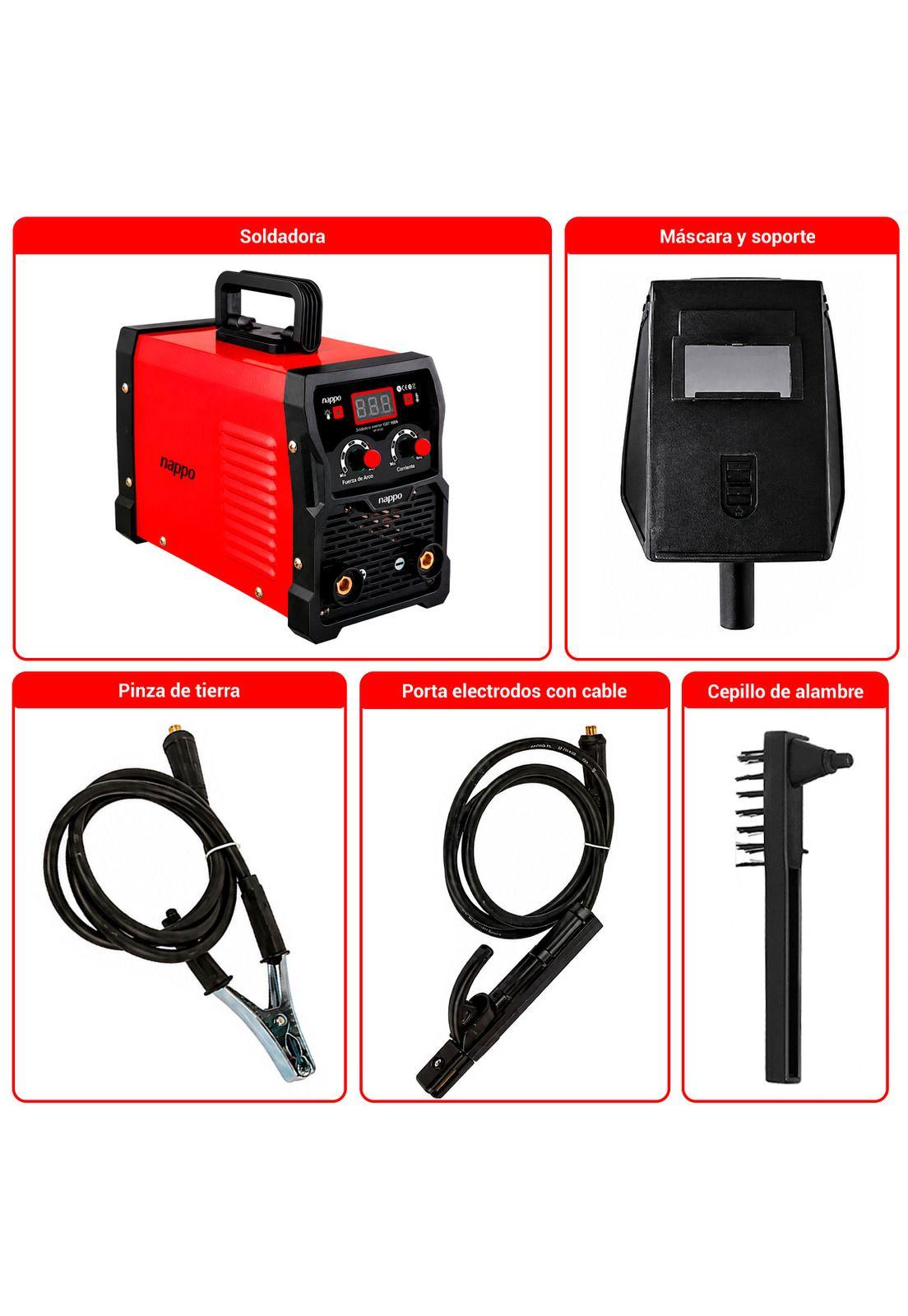 Soldadora Inverter Nappo 200A Incluye Mascara y Accesorios-1
